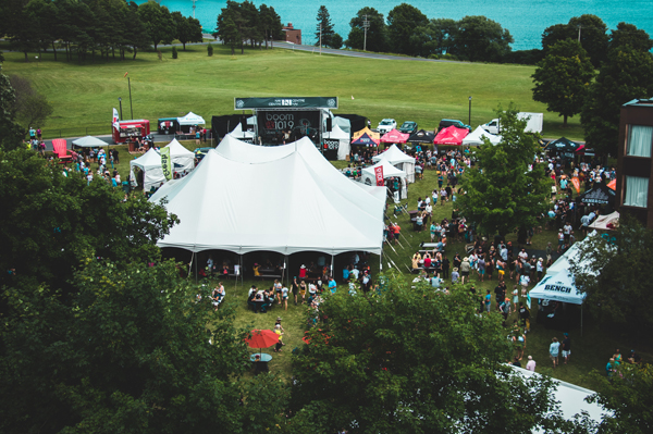 Beer, Bourbon, BBQ and Blues Festival Aerial View