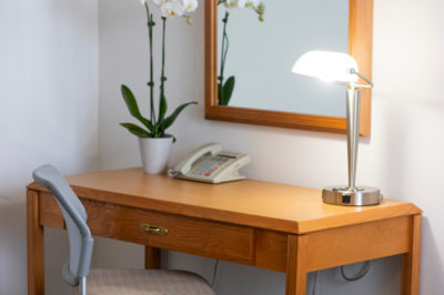 Hotel room desk