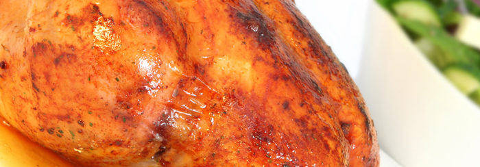 Roast chicken diner and salad